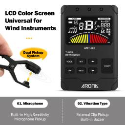 Metrônomo Digital recarregável para todos os instrumentos, sintonizador com Inglês Vocal Contagem, Tuning Modos, TAP Função - Image 3