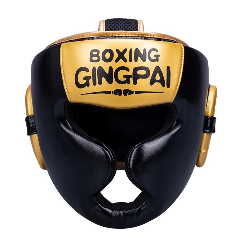 PU Sanda Boxe Capacete para Crianças, Proteção Espessada, Taekwondo Headguard Set, Artes Marciais Headguard - Image 1