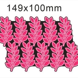 Conjunto de 10 peças de folhas para decoração de fundo, corte de metal, faça você mesmo, scrapbook, cartões de papel, gravação, artesanato, corte artesanal - Image 3
