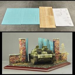 1/35 cena modelo militar modelos de construção material diorama kit kits parede porta estilo europeu diy brinquedos ferramentas modelagem hoibbes - Image 2