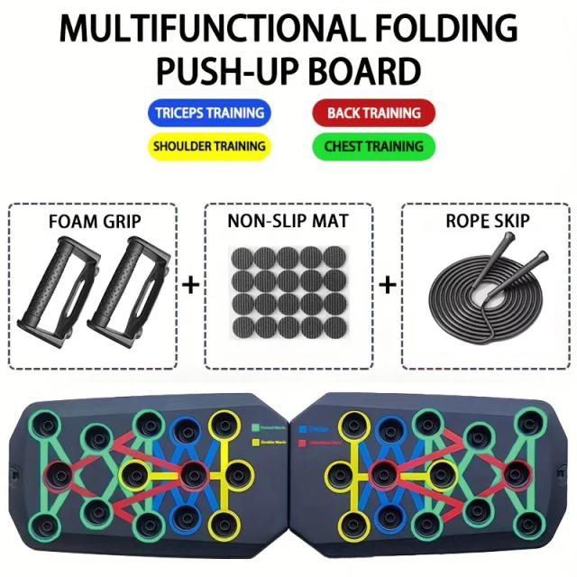 Placa Push-Up Multifuncional Portátil Equipamento de Fitness para Peito Abdômen Braços Traseiro