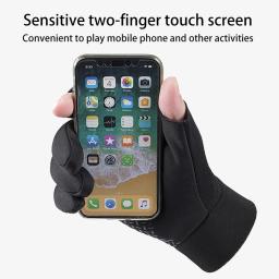 Luvas impermeáveis de esportes para homens e mulheres, tela sensível ao toque, manter quente, antiderrapante, pesca, ciclismo, esqui, inverno, 1 par - Image 2