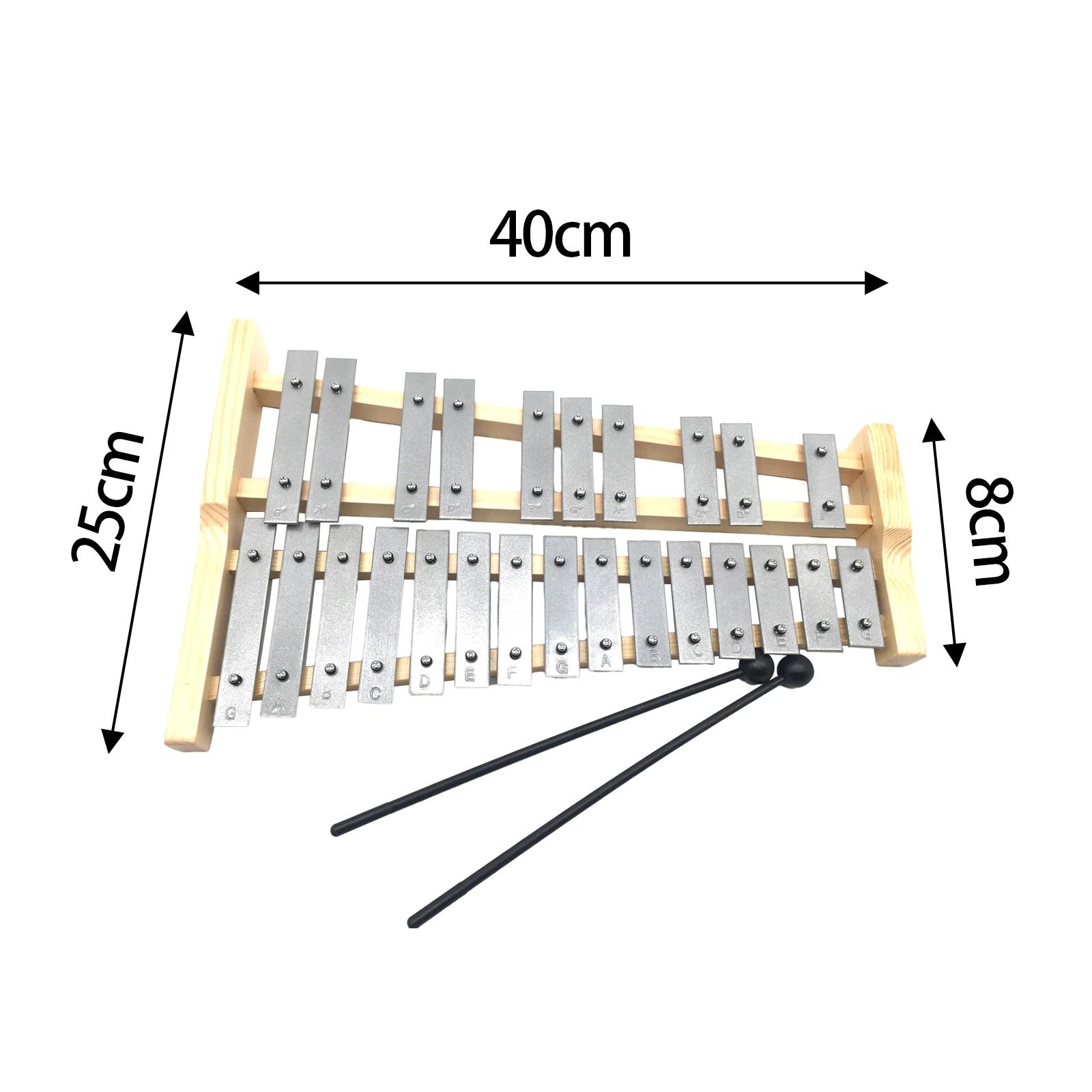 Xilofone Glockenspiel com Marretas, Medida Compacta Profissional para Amantes de Música Adultos e Crianças, 25 Notas - Image 1