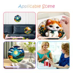 Chenistory-kit diy com suprimentos e ferramentas, agulha, imagem de gato, conjunto de artesanato para iniciantes, presente criativo - Image 6