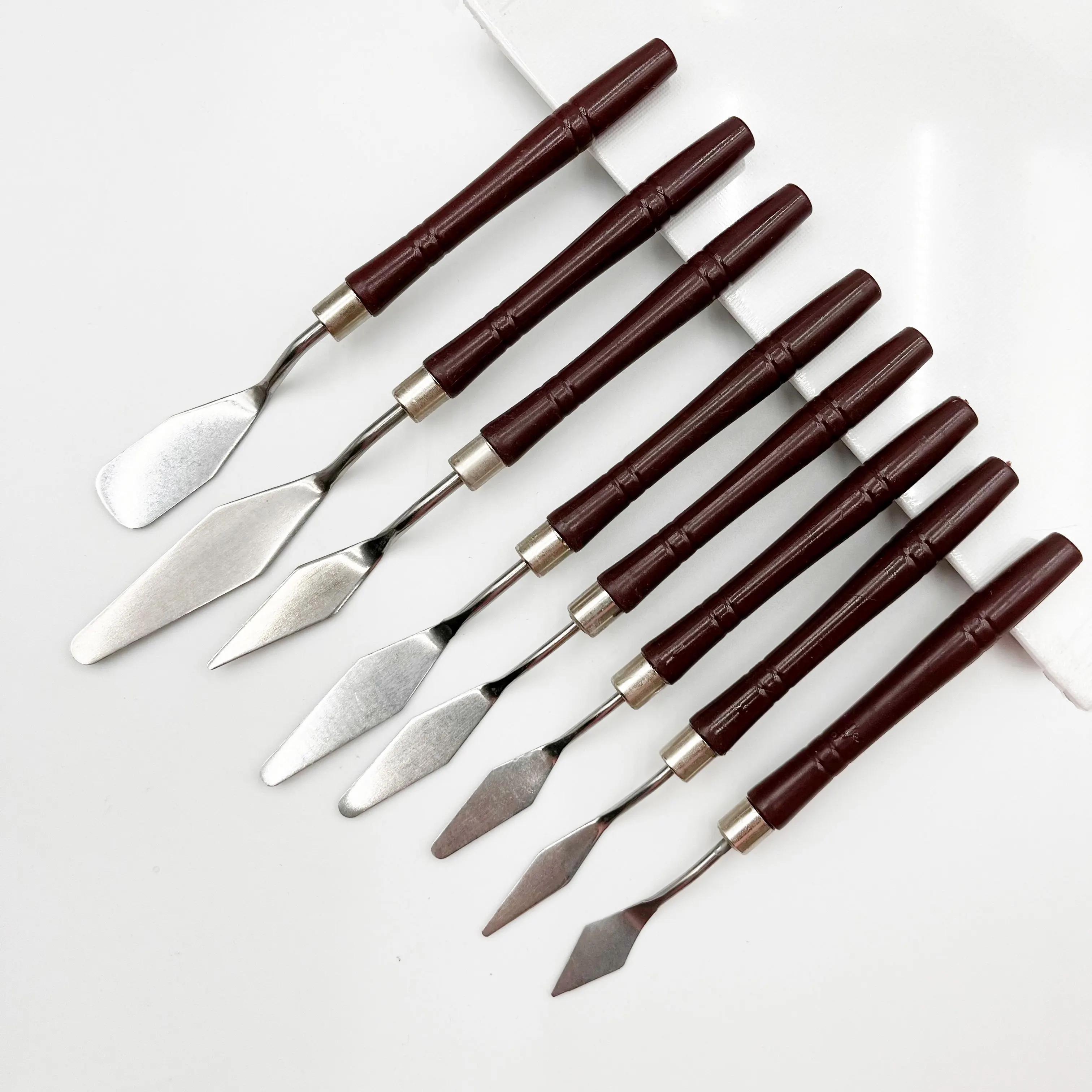 Pintura Faca Conjunto com Espátula de Aço Inoxidável, Facas Paleta, Versátil Art Paint, Raspadores De Mistura, 8 PCs - Image 1
