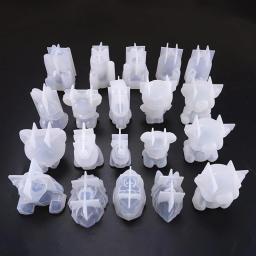 Molde de silicone 3d diy geométrico tridimensional urso veado gato porco coelho animal molde jóias ferramenta de decoração de bolo coelhinho da páscoa - Image 1