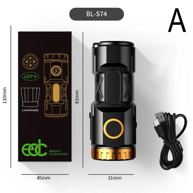 Lanterna LED Recarregável Portátil de Alta Potência para Camping com Imã e Foco de Longo Alcance