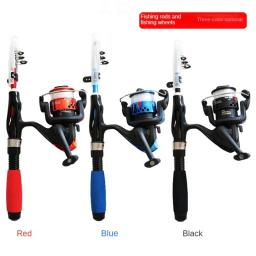 Telescópica Mini Pesca Varas Combo Set, Hastes Dobráveis Carretéis, Iscas, Ganchos, Bolsa, Kit de Pesca Portátil para Crianças e Adultos, 31cm - Image 2