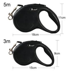 Retrátil durável pet trela para cães pequenos e médios e gatos, corda de colarinho de roleta, buldogue francês e chihuahua suprimentos, 5m, 3m - Image 2