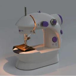 Máquina de costura multifuncional Desktop com pedal, Mini aparelho elétrico, Máquina de costura miniatura doméstica, Luz LED - Image 2