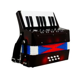 Ar-60 Instrumentos de Teclado Profissional, Acordeão Celulóide, 8 Bass, Vinho Escuro, Adequado para Desempenho, Aprendizagem, 17 Chaves - Image 4