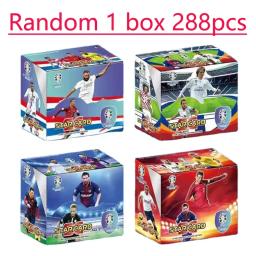 Flash card coleção 3d futebol cartão álbum, estrelas do mundo, quente, 288pcs - Image 2