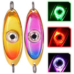LED Rotatable Fishing Lure Luz, Underwater Eye Shape, Squid Isca, Luminous Lure, Acessórios de pesca - Image 1