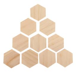 Bases De Hexágono De Madeira MDF, Hex Props Enfeite, 10x78mm, 90x78mm - Image 3