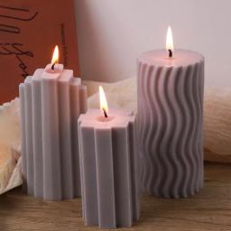 Molde De Vela Cilíndrica De Silicone, DIY Handmade Velas Perfumadas, Moldes De Artesanato De Sabão, Fabricação De Gesso De Resina, Festival Em Casa, Decoração De Jantar - Image 3