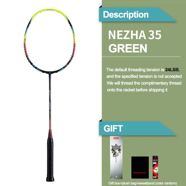 Kawasaki Raquete de Badminton Profissional Super Leve 5U Grafite