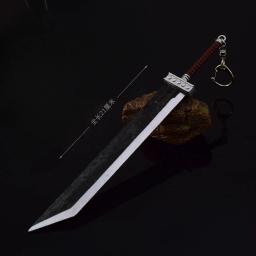 Arma Fantasia com Lâmina Sem Cortes, Espada Cloud Strife, Meteorito, Jogo de Metal Periférico, Modelo de Arma, Presentes Brinquedos para Meninos, 22cm - Image 1