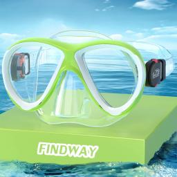 Findway-Óculos de natação para meninos e meninas, à prova de vazamento com tampa de nariz, visão ampla 180 °, anti-ultravioleta, máscara de mergulho, 4-14 - Image 1