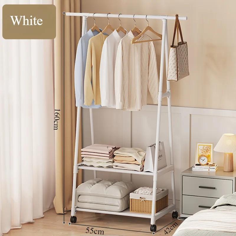 Quarto móvel cabide de roupas montado no chão criativo chapéu rack portátil triângulo roupas cremalheiras com roda prateleira armazenamento doméstico - Image 1