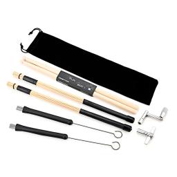 Tambor tambor chave haste escovas com saco de armazenamento instrumento percussão acessórios para jazz folk música acústica amante - Image 4
