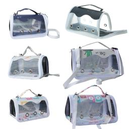 Bolsa transportadora para animais estimação, projetada transparente, com alimentação poleiro, dobrável, universal, - Image 2