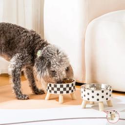 Tigela de aço inoxidável para cães, tigela anti-queda para animais de estimação, tigela de plástico para gatos, tigela de arroz para cães com pescoço alto, tigela de comida para gatos de grande capacidade - Image 6