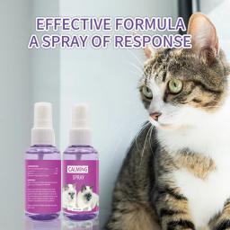 Spray Calmante Anti-Stress Cat, Anti-Stress, Feromona, Suprimentos de Limpeza de Saúde, Emoções e calmante, 60ml - Image 2