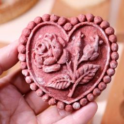 Moldes De Biscoito De Madeira Com Padrões De Coração E Flores, DIY Esculpido, Cortador De Biscoitos Em Relevo, Moldes Para Assar, Bolo Fondant, Biscoito, 1Pc - Image 6