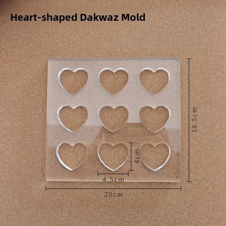 Formas de Acrílico para Doces Ocidentais Irregulares em Forma de Coração Elíptico Utensílios de Cozinha para Assar - Image 1