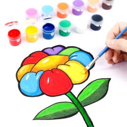 Eco-friendly Tinta Acrílica para DIY Arte Artesanato, 6 Cores, Pintura Artesanal, Graffiti Arte Materiais, Ferramenta Pigmento Acrílico - Image 4