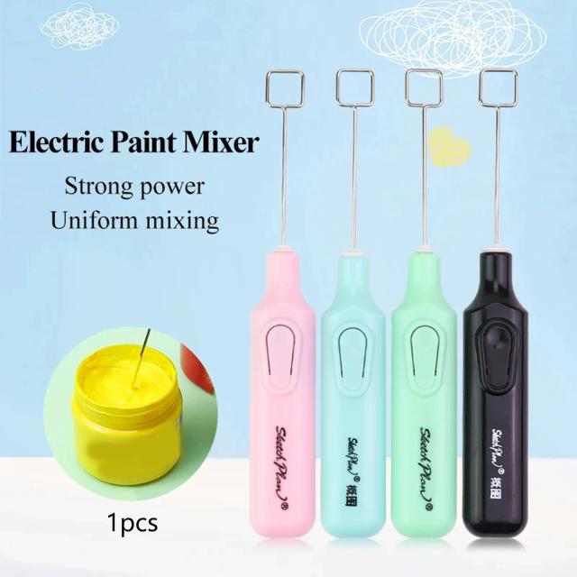 Misturador Elétrico de Pintura Guache e Resina Epóxi: Agitador de Pigmentos e Cores para Artesanato e Desenho