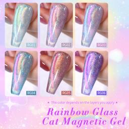 NASCIDO PRETTY-Gel Magnético para Nail Art em Casa, Laser 9D, Soak Off, LED UV, Rosa, Roxo, Gato - Image 2