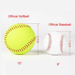 Oficial tamanho treinamento softball para crianças, esportes prática softball, desmarcando bola, 12" - Image 6