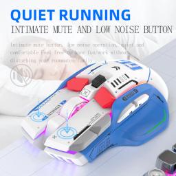 Tri-mode 2.4g usb bluetooth sem fio gamimg mouse 12 teclas rgb jogo com fio meche ratos para windows ios escritório em casa portátil pc gamer - Image 5