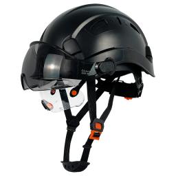 Capacete de segurança de construção com viseira, construído em óculos para engenheiro, chapéu ABS, boné de trabalho industrial, proteção de cabeça masculina - Image 6