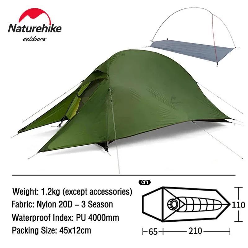 Naturehike barraca de acampamento barraca naturehike cloud up 2 ultralight tenda dobravel cloud up 1 barraca 2 pessoas ultraleve barraca camping 1 pessoas prova de água barraca de camping impermeável outdoor camping - Image 1