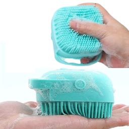 Cão do banheiro escova de banho massagem luvas de segurança macia pente de silicone com caixa shampoo acessórios para animais estimação gatos chuveiro aliciamento ferramenta - Image 5