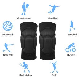 1 par de joelheiras protetoras antiderrapantes de esponja grossa, equipamento de proteção para adultos/jovens, joelheiras para academia, skate, ciclismo, bicicleta - Image 4