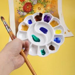 Artsecret 12 poços imitação de tinta cerâmica paleta pigmento caligrafia aquarela pintura mistura de cores bandeja de pintura para artistas - Image 2