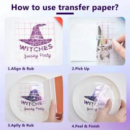 Fita de Vinil Transparente, Grade de Alinhamento de 4 Cores para Carro, Artesanato, Art Decal, Papel de Transferência, Adesivo, DIY, 30,5 cm x 100cm - Image 5