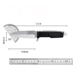 Faca de sobrevivência de alta dureza ao ar livre Faca reta de força extrema Faca de frutas de acampamento multifuncional Faca de caça 1pc - Image 6