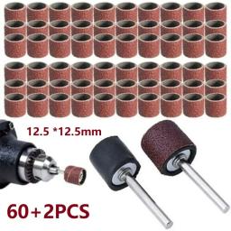 Lixamento com Mandril de Borracha, Kit de Bateria, Acessórios Rotativos, Ferramenta Abrasiva, 60-600 Grit, 2 ", 2Pcs, 60 Pcs - Image 1