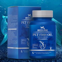 Suplementos nutricionais para animais de estimação, gatos, cápsulas moles para cães, cabelo de lecitina, 60 cápsulas - Image 2