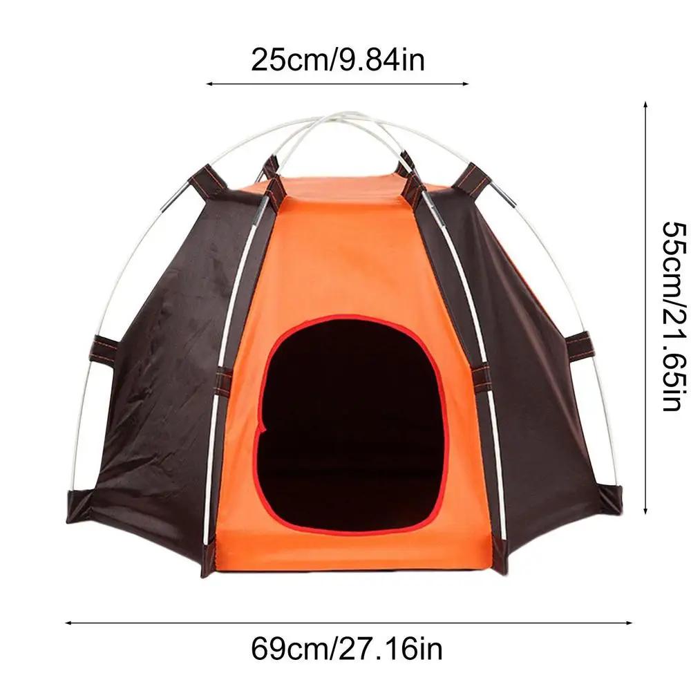 Tendas dobráveis do poliéster para cães Barraca de acampamento ao ar livre Suprimentos portáteis Barraca de suporte impermeável - Image 1