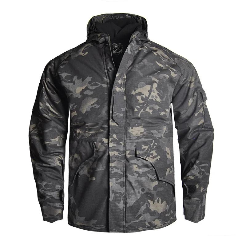 Jaqueta tática de caça camuflagem masculina, blusão impermeável, casaco com capuz quente, roupas de caminhada, inverno - Image 1