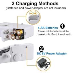 Conjunto de máquinas de costura portátil portátil Mini máquina de costura Ferramenta elétrica Stich para roupas de tecido, 26pcs - Image 4