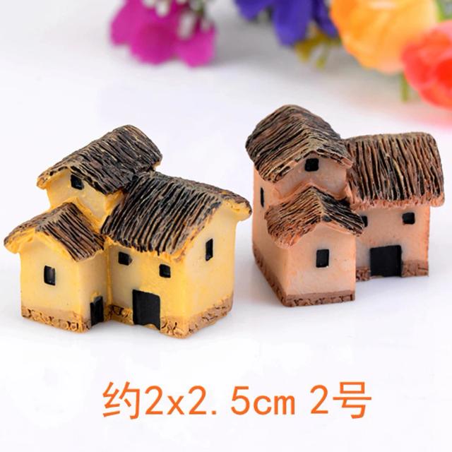 Miniatura de Casa Cottage em Resina: Decoração Criativa para Jardim e Artesanato Zakka