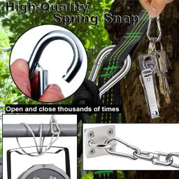 Mosquetão multifuncional de aço inoxidável com clipe Grande gancho de escalada durável Buckle Key Ring Decoração de viagem de bicicleta 10 20pcs - Image 3