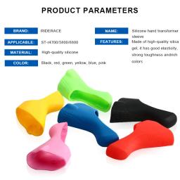 Bicicleta engrenagem Shift Brake Lever Cover, Brake Grips, Capuzes de silicone, Road Bike Shifter Protector, Shimano 105, ST-4700, R5800, R6800 - Image 6