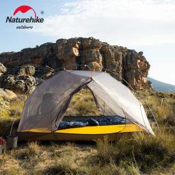 Naturehike mongar 2-3 pessoa barraca de acampamento ao ar livre 20d tecido náilon dupla camada impermeável ultraleve 3 temporada vestibular tenda - Image 3